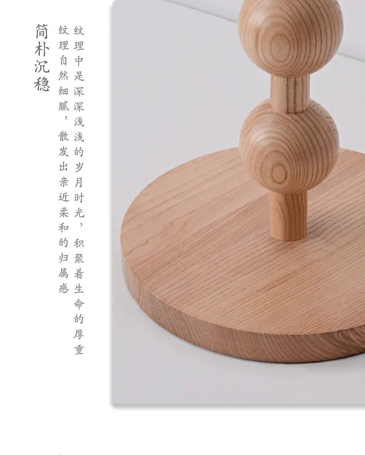 Bobble wood floor and table lamp