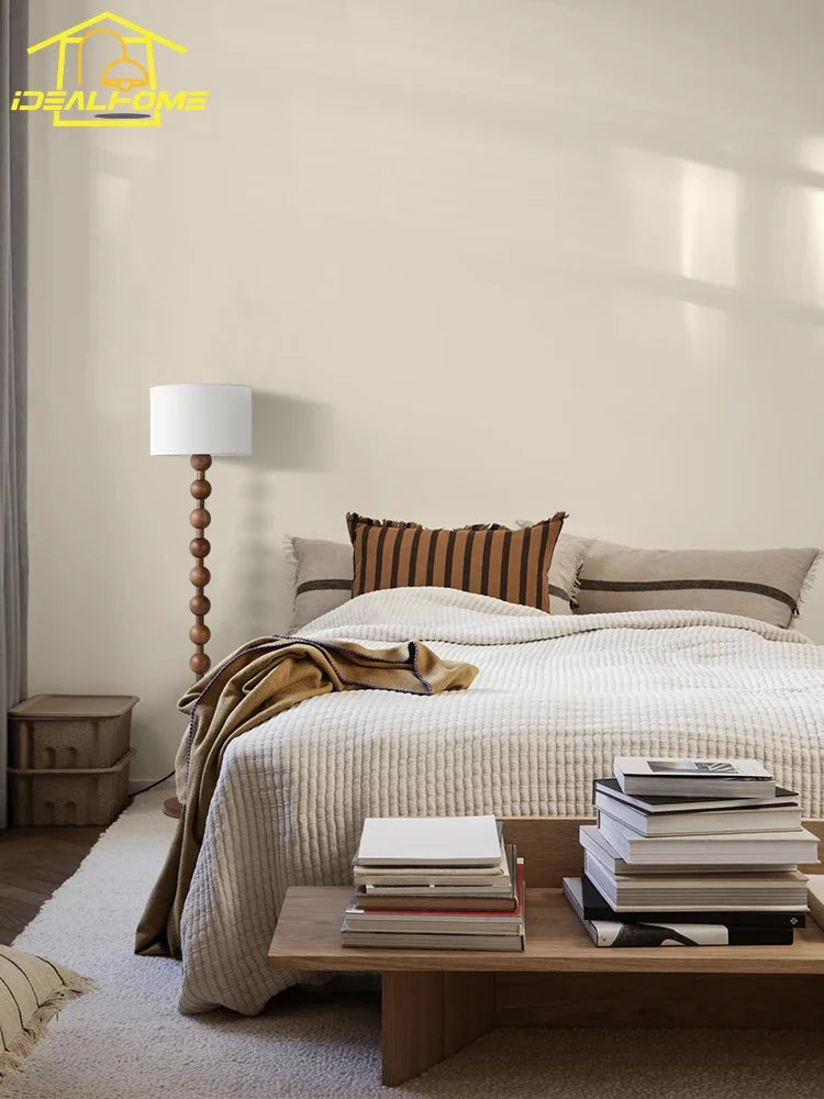 Bobble wood floor and table lamp
