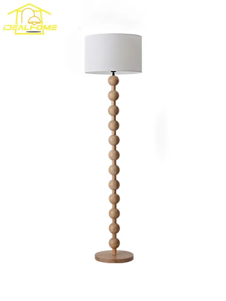 Bobble wood floor and table lamp