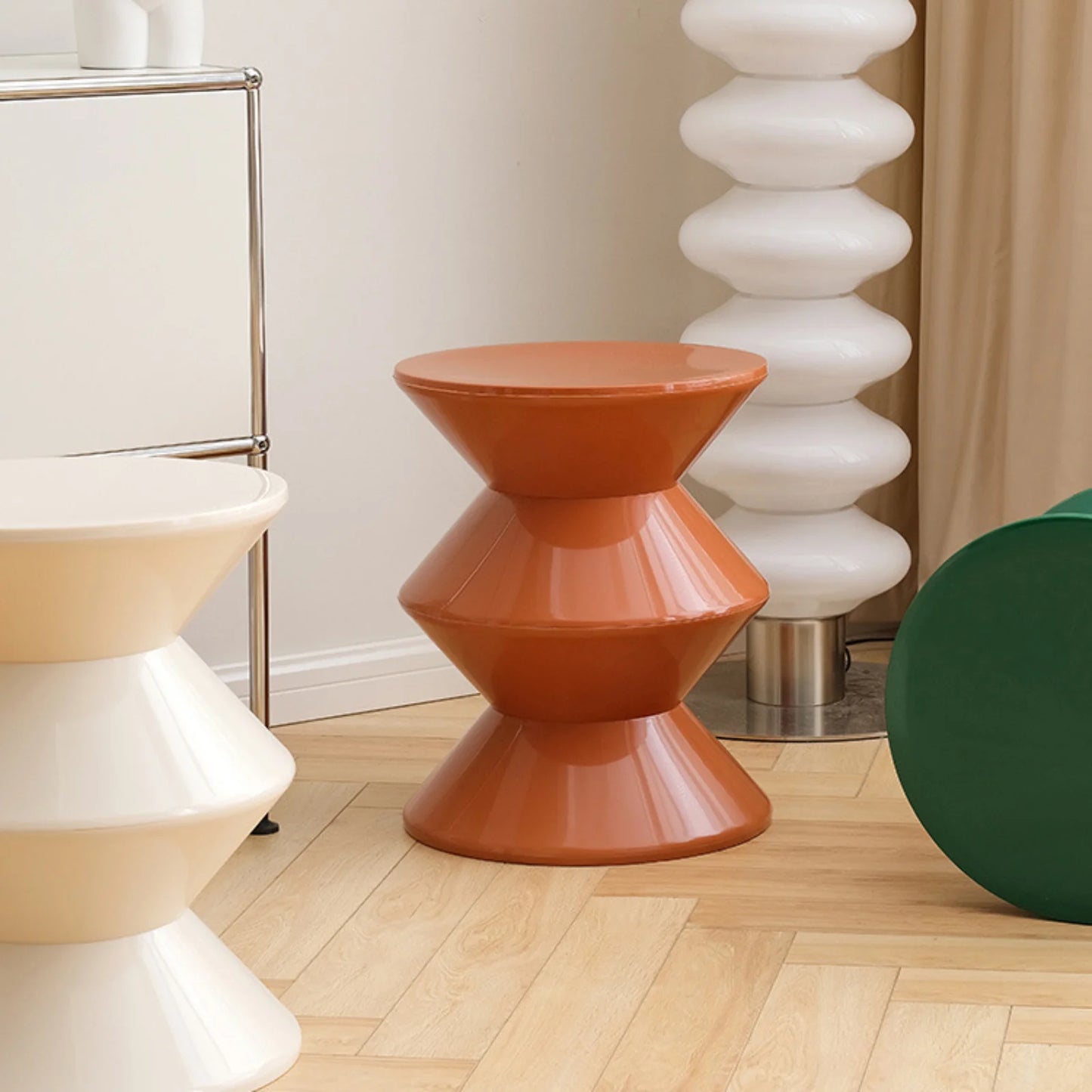Three Tier Zig Zag Stacking Stool
