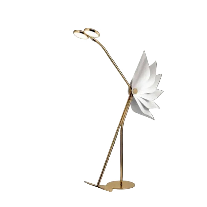 Rose frame with a white tail plume