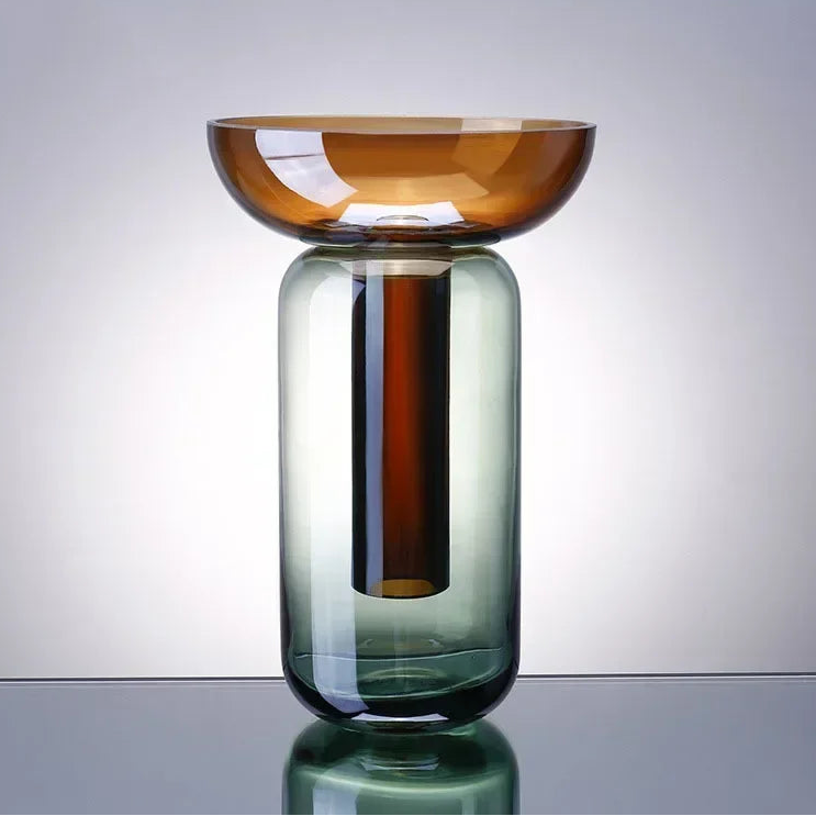 Hydroponic Glass Vessels modern indoor garden setup