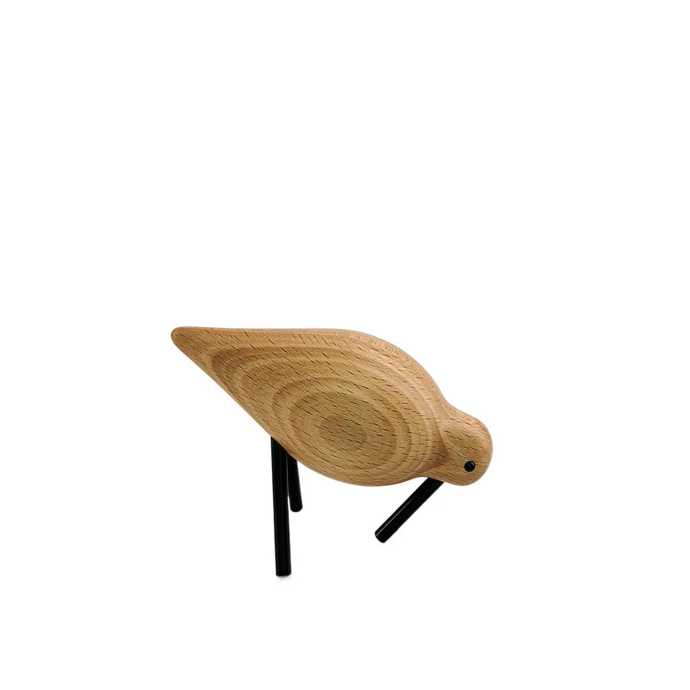 Beech Wooden Bird Family