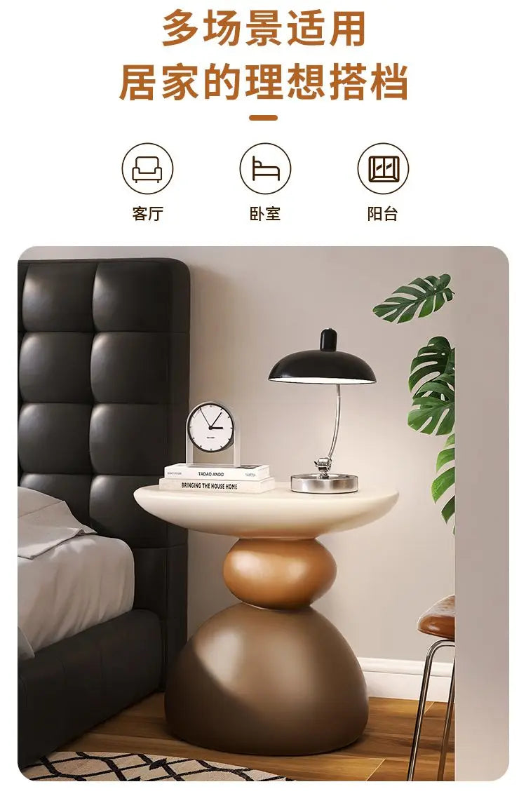 Home Furniture Creative Stone Statue Side Table Home Decor Living Room Craft Tea Table Bedroom Bedside Tables Small Storage Rack