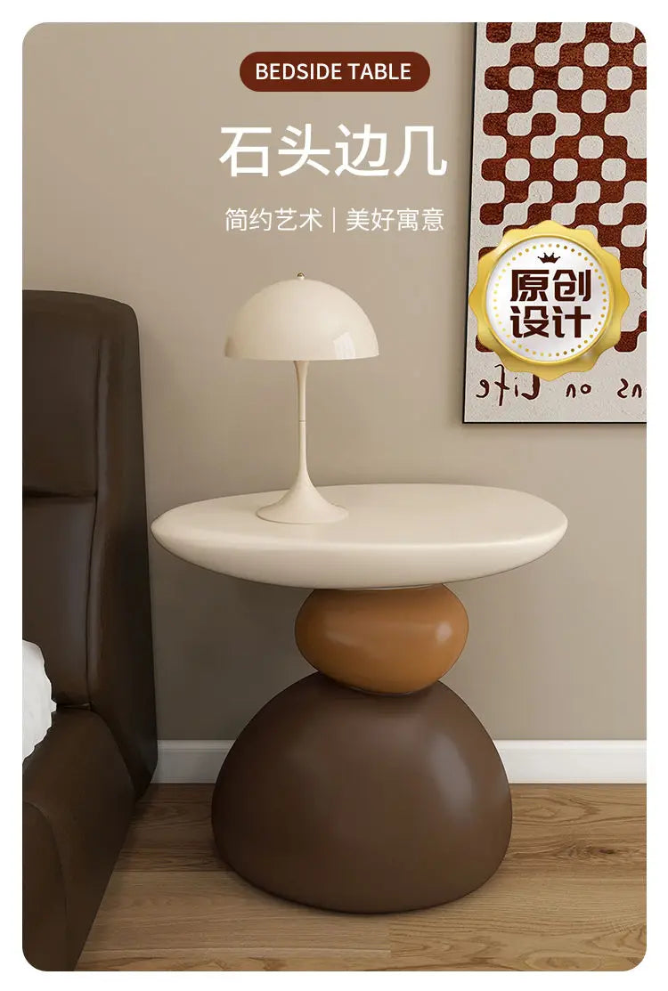 Home Furniture Creative Stone Statue Side Table Home Decor Living Room Craft Tea Table Bedroom Bedside Tables Small Storage Rack