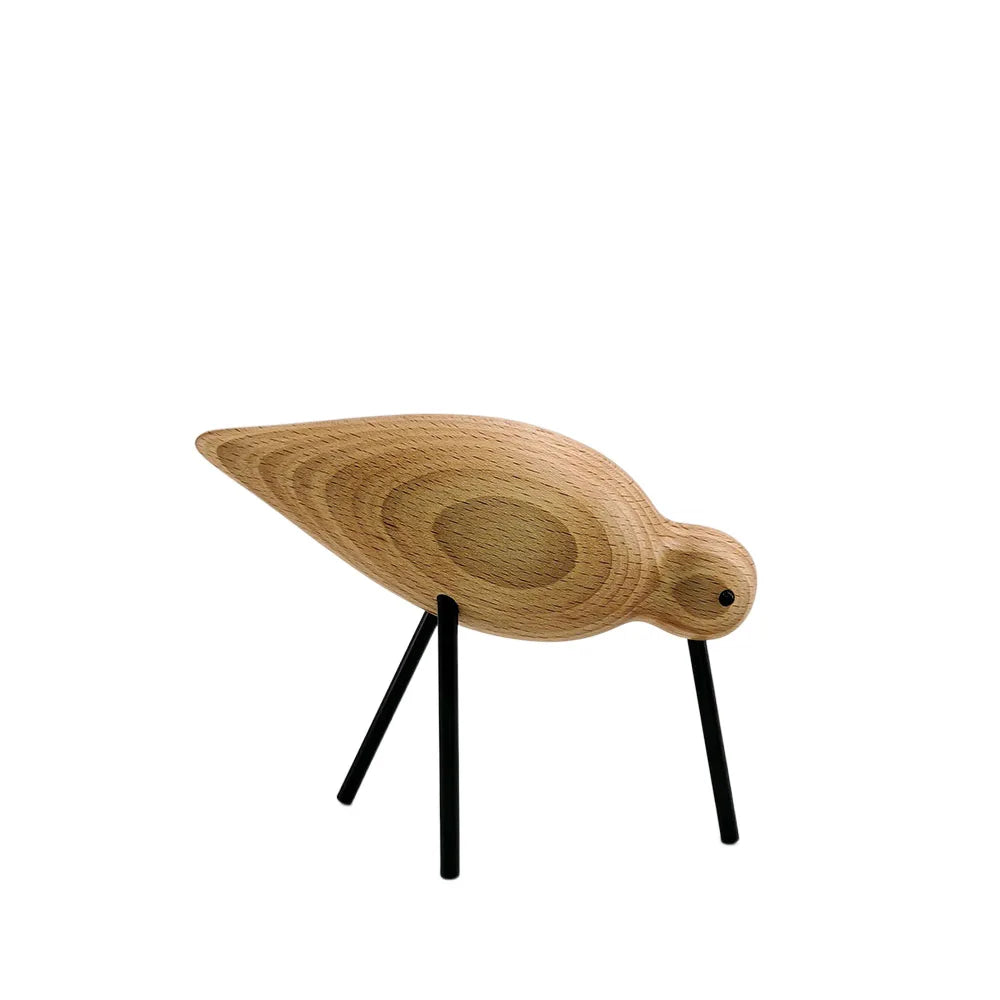 Beech Wooden Bird Family