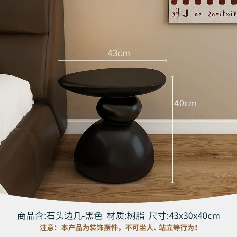 Home Furniture Creative Stone Statue Side Table Home Decor Living Room Craft Tea Table Bedroom Bedside Tables Small Storage Rack