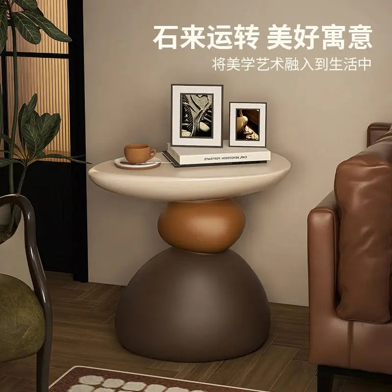 Home Furniture Creative Stone Statue Side Table Home Decor Living Room Craft Tea Table Bedroom Bedside Tables Small Storage Rack