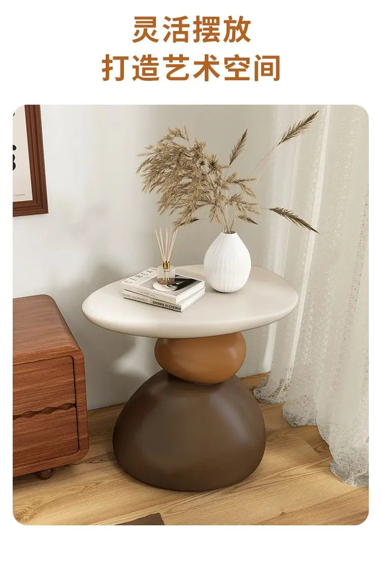Home Furniture Creative Stone Statue Side Table Home Decor Living Room Craft Tea Table Bedroom Bedside Tables Small Storage Rack