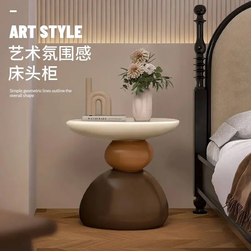 Home Furniture Creative Stone Statue Side Table Home Decor Living Room Craft Tea Table Bedroom Bedside Tables Small Storage Rack
