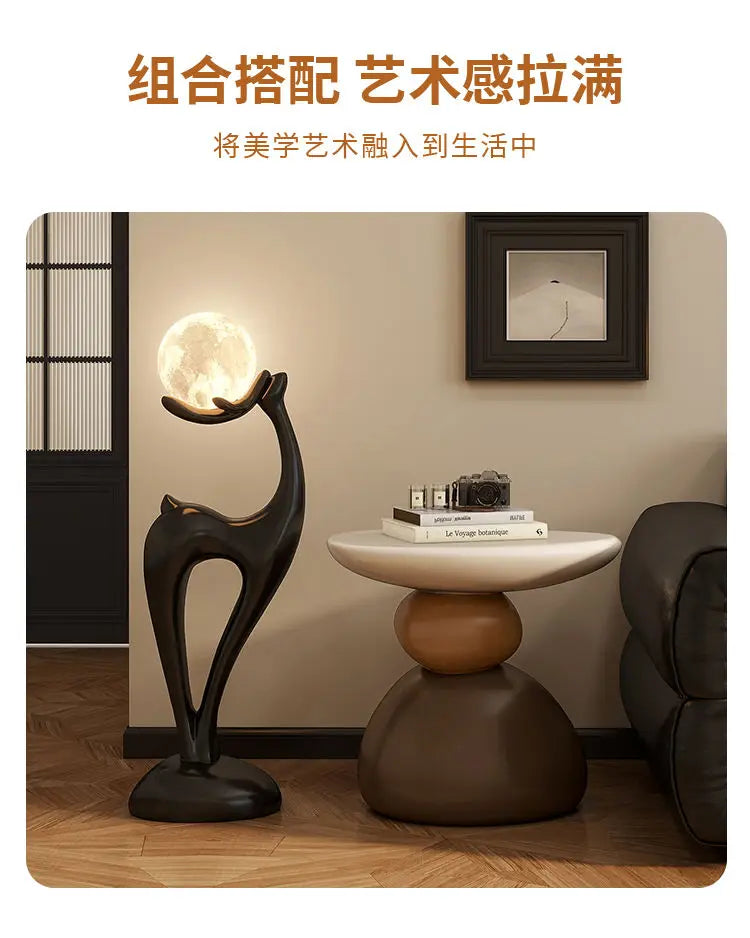 Home Furniture Creative Stone Statue Side Table Home Decor Living Room Craft Tea Table Bedroom Bedside Tables Small Storage Rack